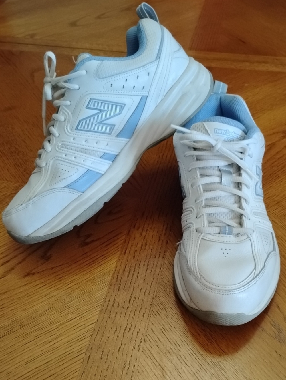 New Balance 409 Size 10 White And Blue Running Shoes